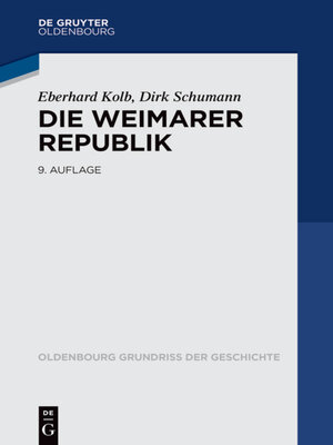 cover image of Die Weimarer Republik